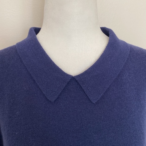 Banana Republic navy blue collared knit sweater - Picture 8 of 11